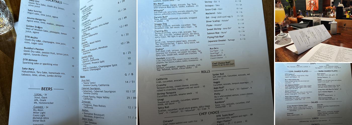 Blu DTR Menu