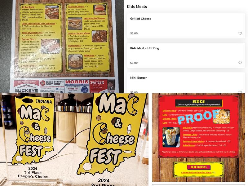 Maverick Smokehouse Menu