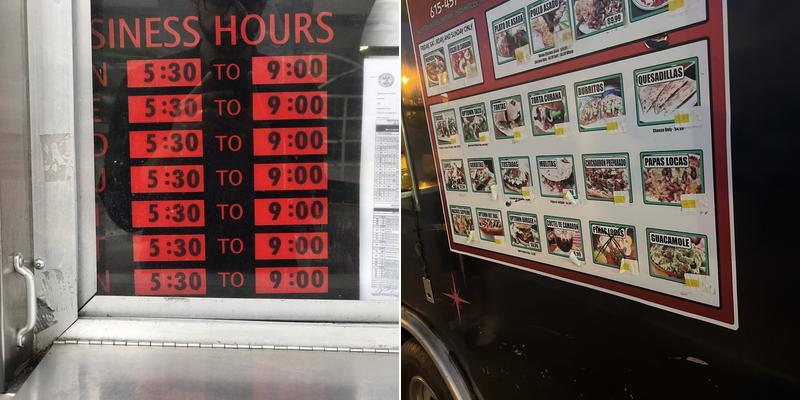 Uptown Taco and Grill Menu