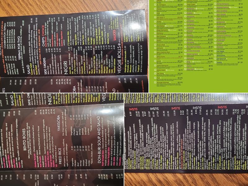 Spider Sushi at Harrison Menu