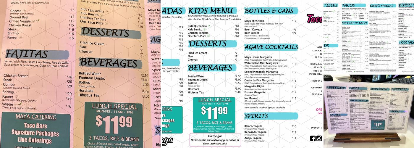 Taco Maya Menu