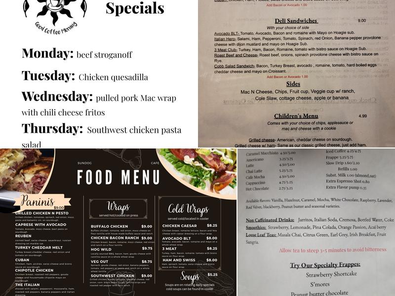 Sundog Cafe Menu