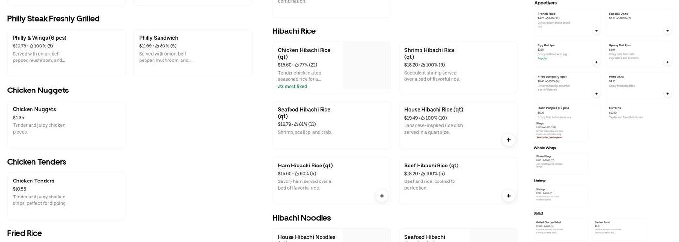 Hi Wings Hibachi Wings Seafood Menu