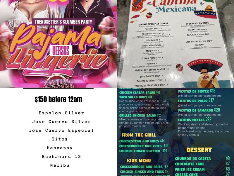 Cantina Mexicana Sports Bar & Grill Menu