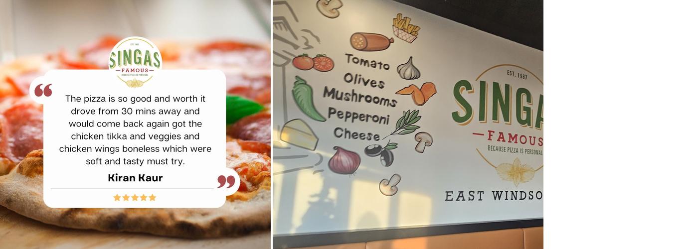 Singas Famous Pizza Menu