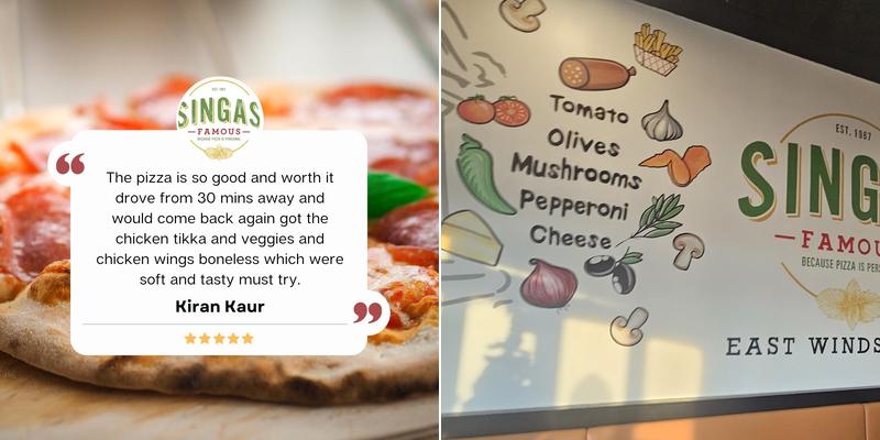 Singas Famous Pizza Menu