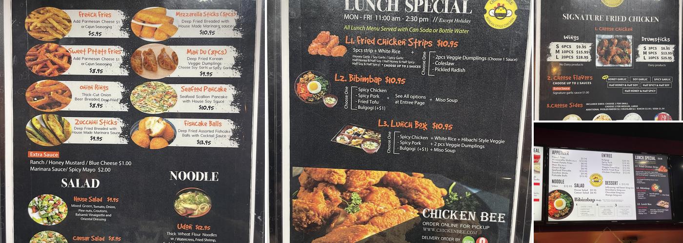 Chicken Bee Menu