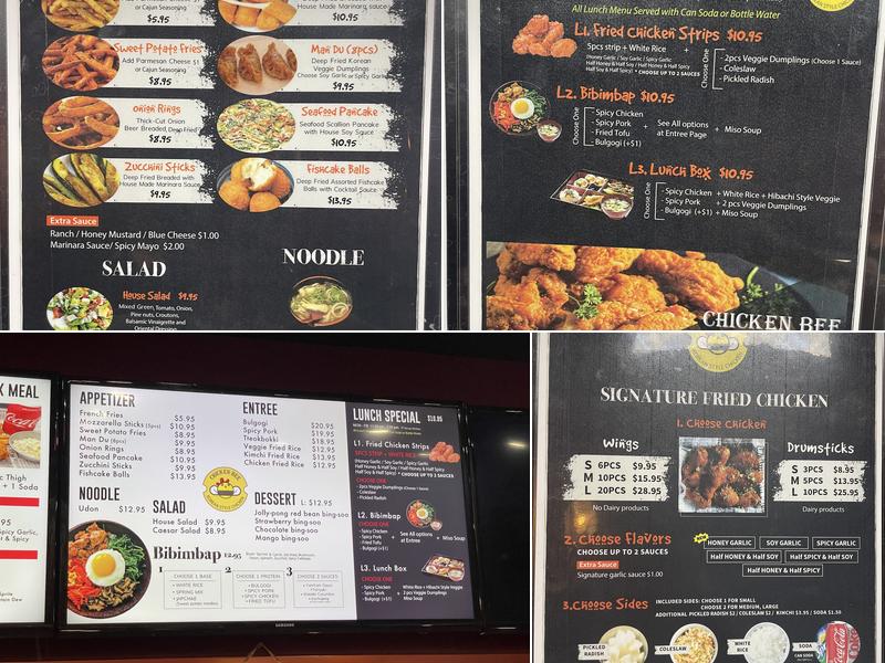 Chicken Bee Menu