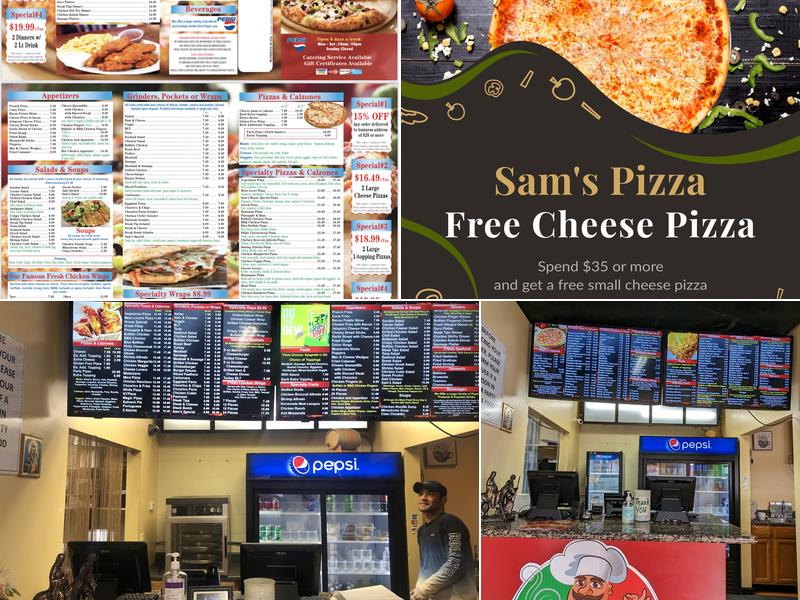 Sam's Pizza Menu