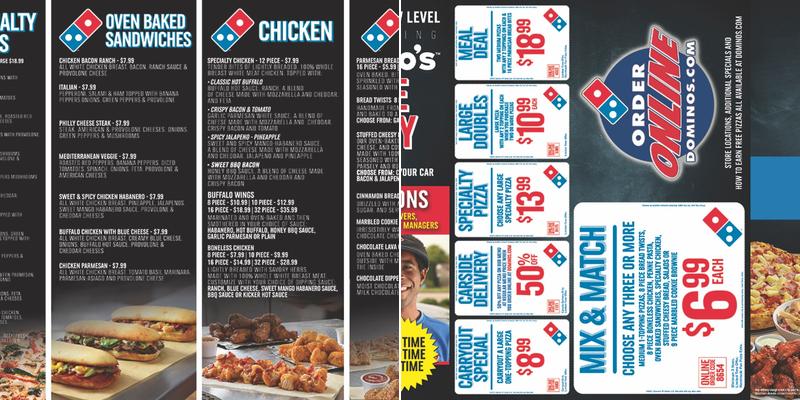 Domino's Pizza Menu