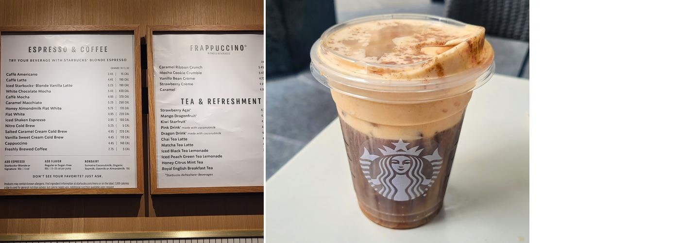 Starbucks Menu