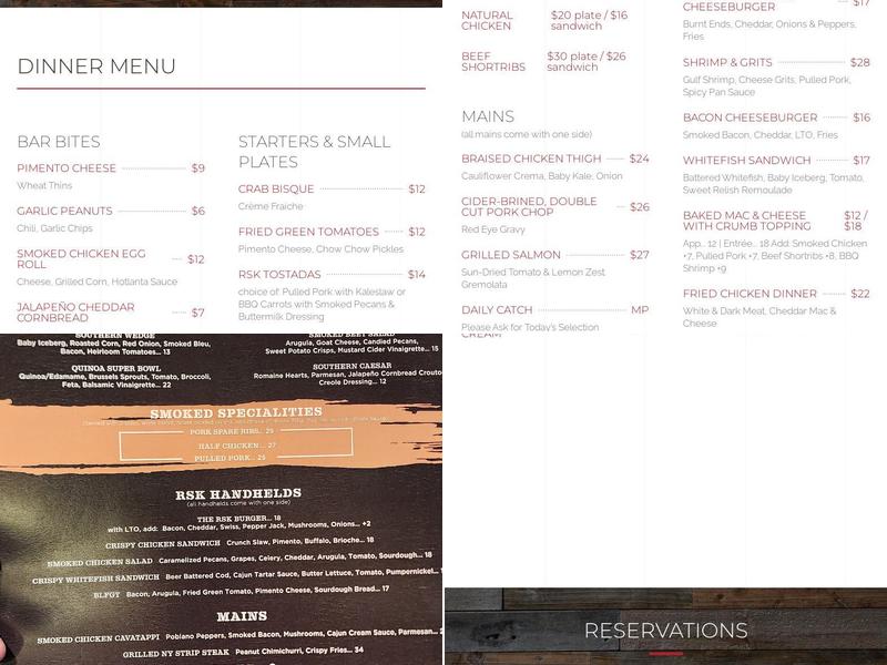 RedEye Southern Kitchen Menu