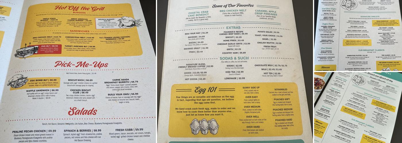 Eggs Up Grill Menu