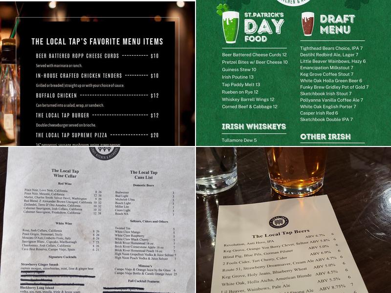 The Local Tap - Craft Kitchen & Alehouse Menu