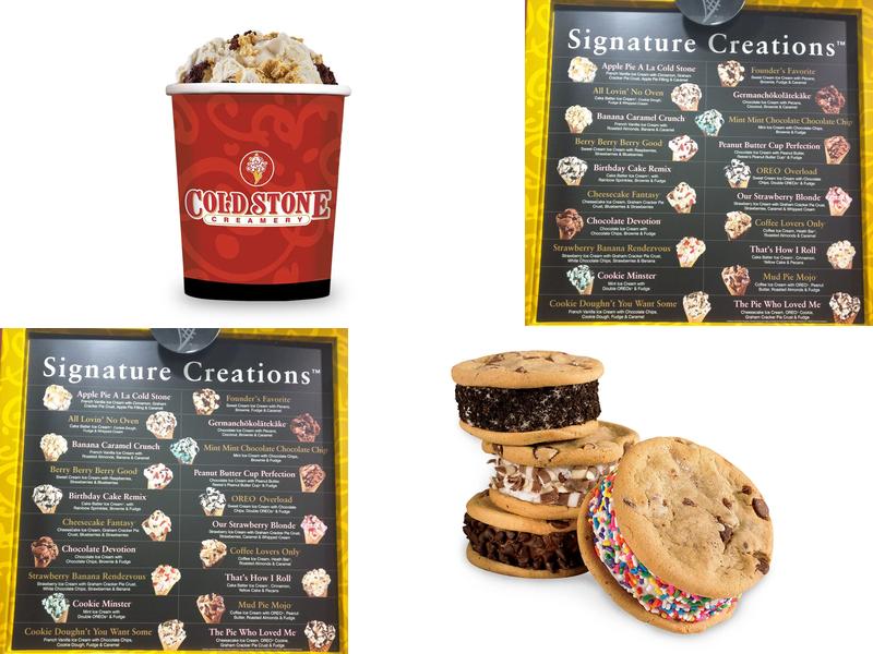 Cold Stone Creamery Menu