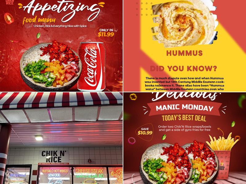 Chik' N Rice Halal Menu