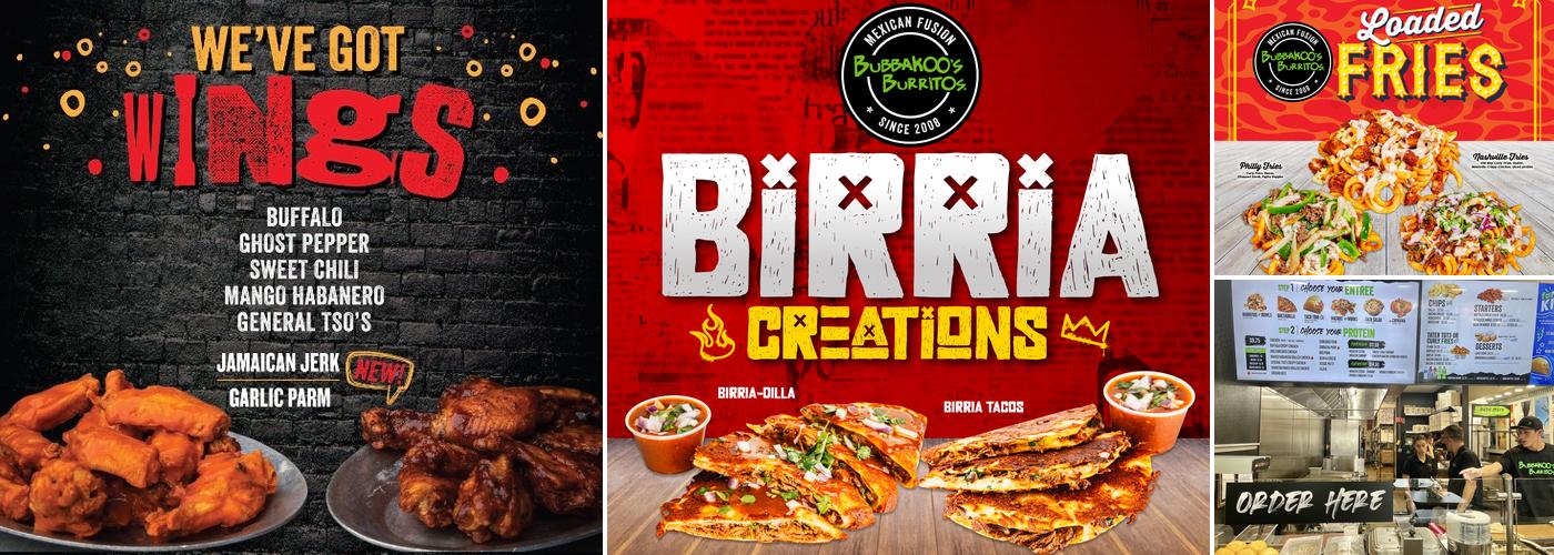 Bubbakoo's Burritos Menu