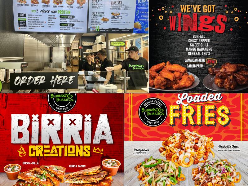 Bubbakoo's Burritos Menu