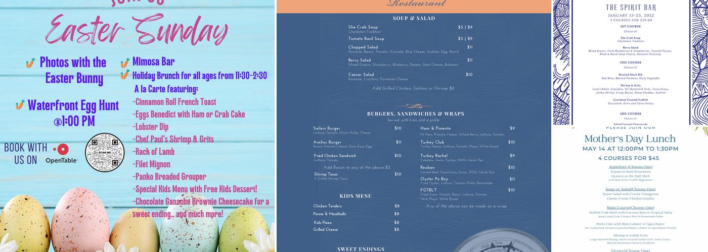High Tide Menu