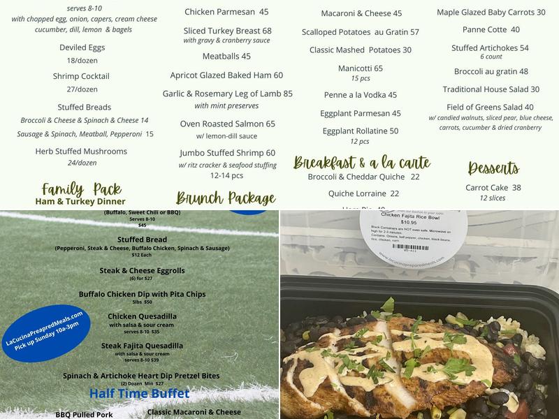 La Cucina Prepared Meals & Catering Menu
