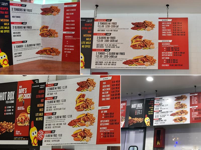 Dave's Hot Chicken Menu