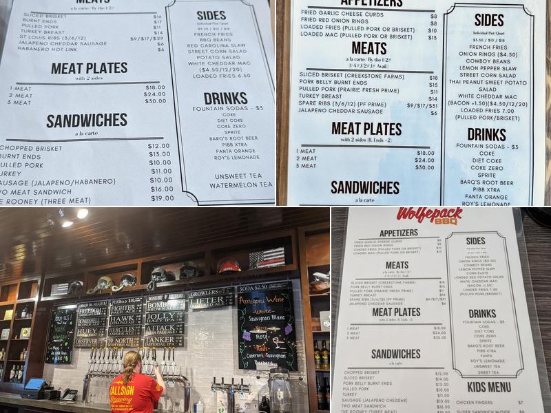 Wolfepack BBQ Menu