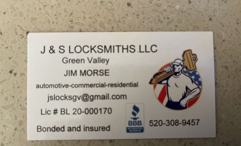 J & S LOCKSMITHS LLC 1309 N Placita Parasol, Green Valley Arizona 85614