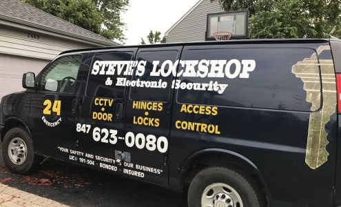Steve's Lock Shop 5 min from Six Flags 847-623-0080 3865 Cambridge Dr, Park City Illinois 60085