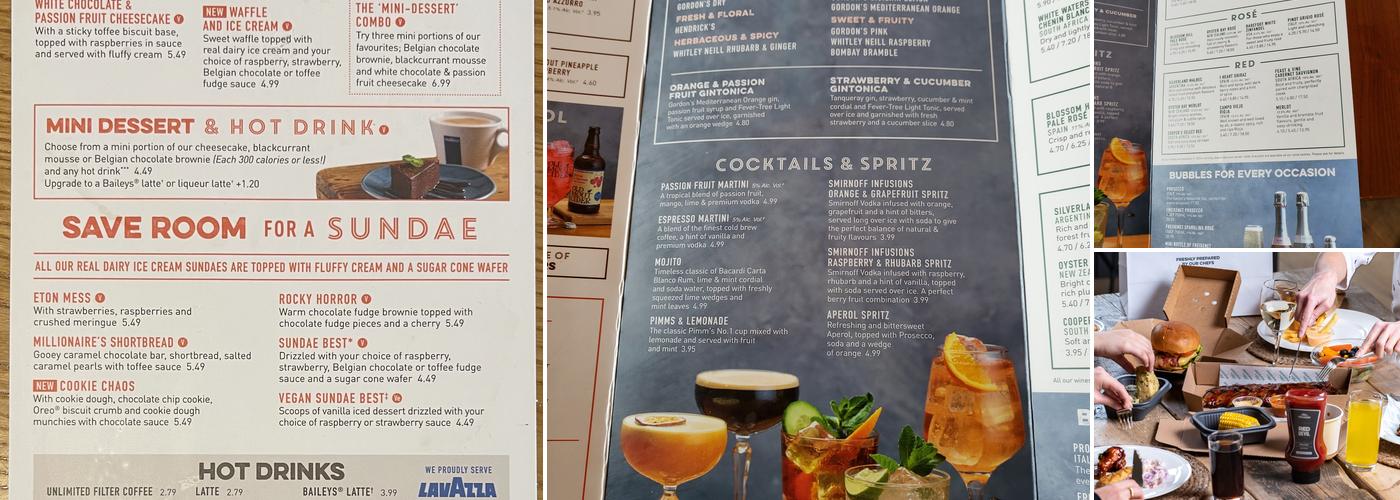 Harvester Winding Wheel Castleford Menu