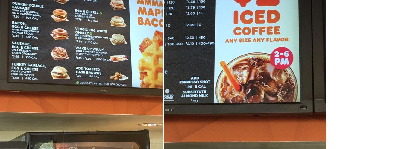 Dunkin' Menu