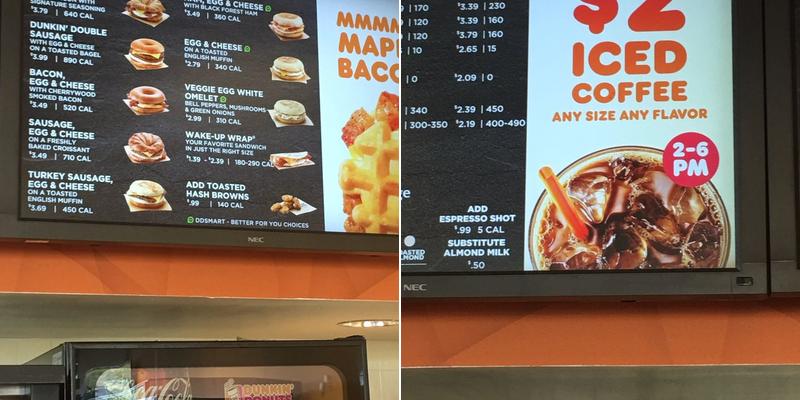 Dunkin' Menu