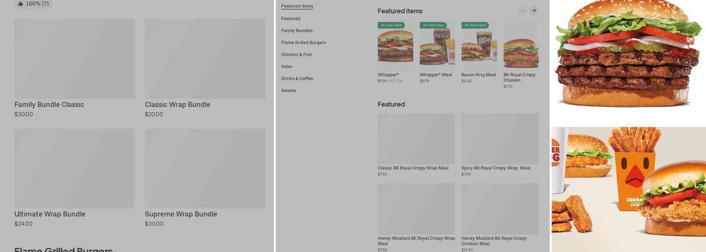 Burger King Menu
