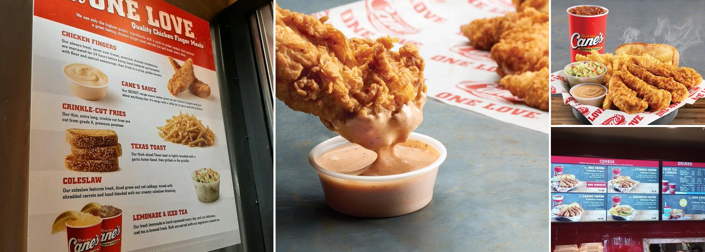 Raising Cane's Chicken Fingers Menu