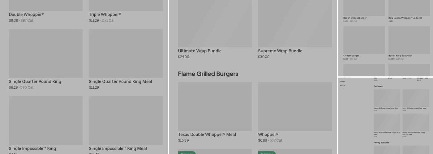 Burger King Menu