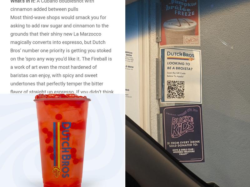 Dutch Bros Coffee Menu