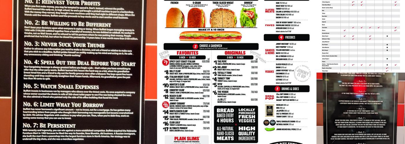 Jimmy John's Menu