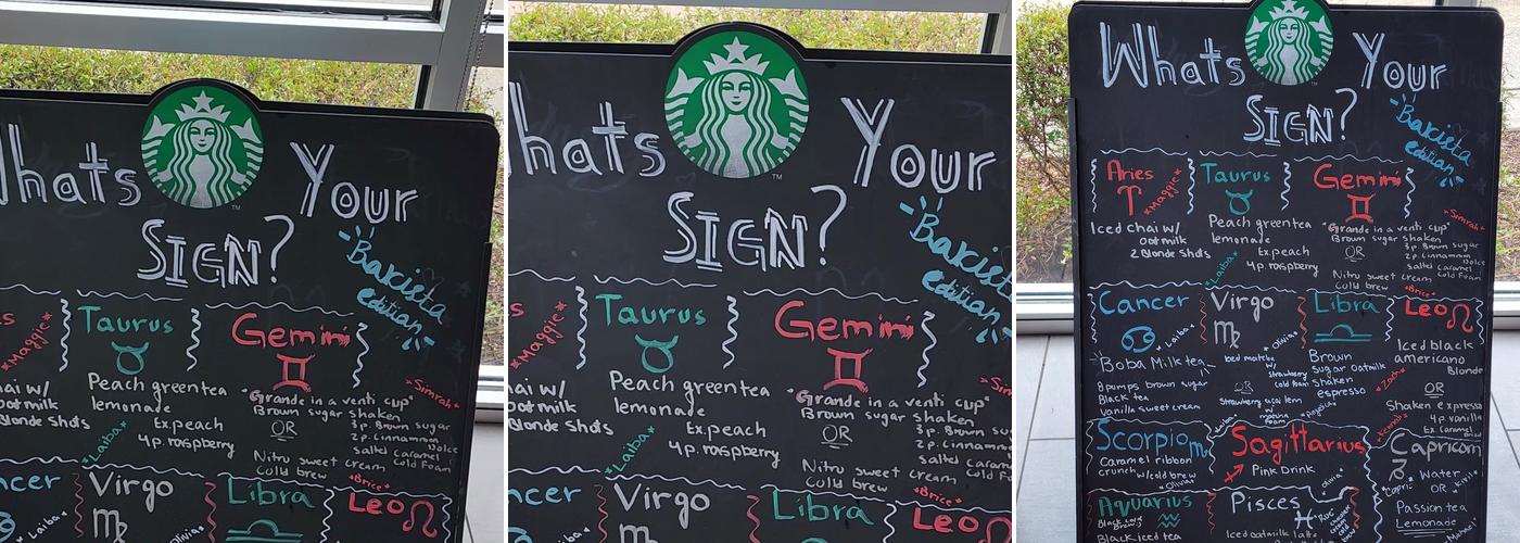 Starbucks Menu