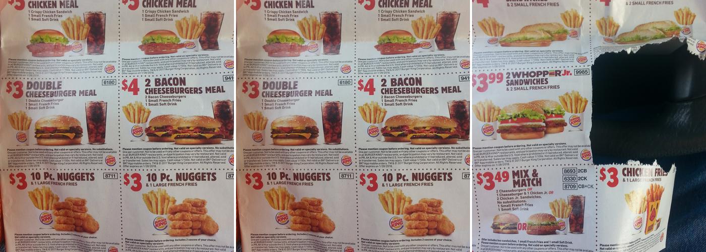 Burger King Menu