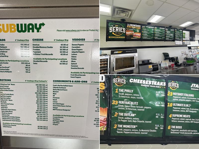 Subway Menu