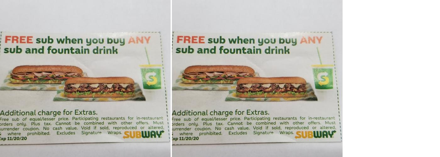 Subway Menu
