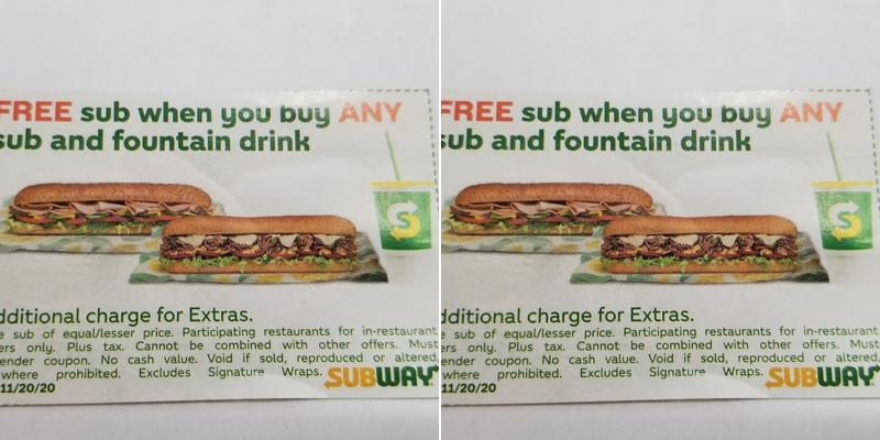 Subway Menu