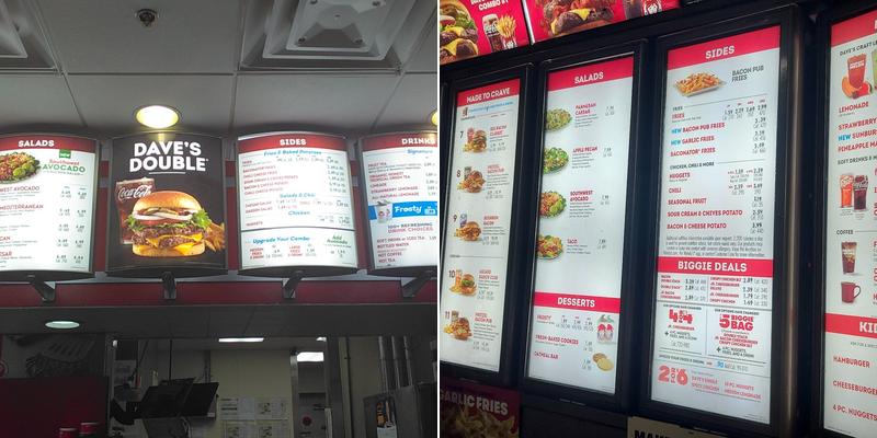 Wendy's Menu
