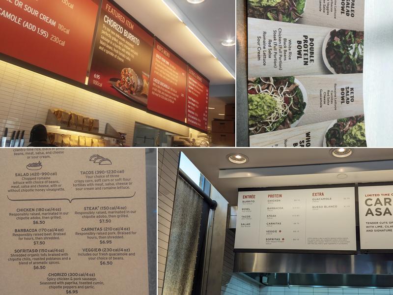 Chipotle Mexican Grill Menu
