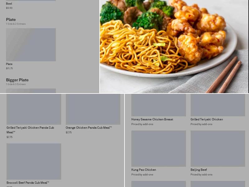 Panda Express Menu