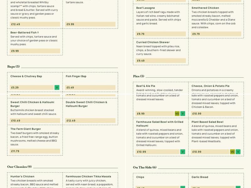 Silkwood Farm - Dining & Carvery Menu