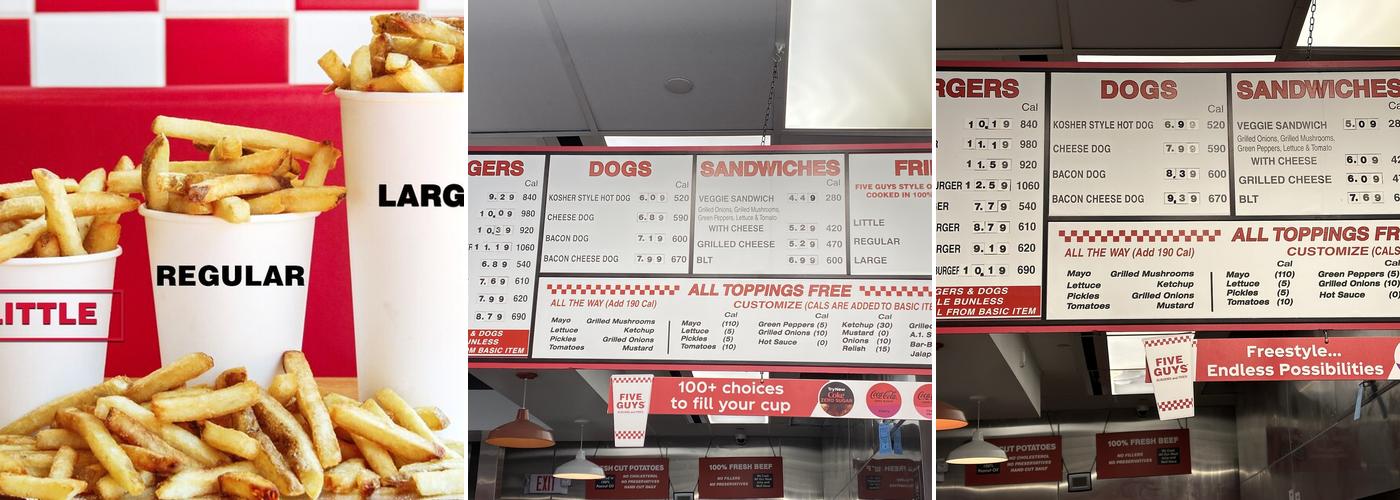 Five Guys Menu
