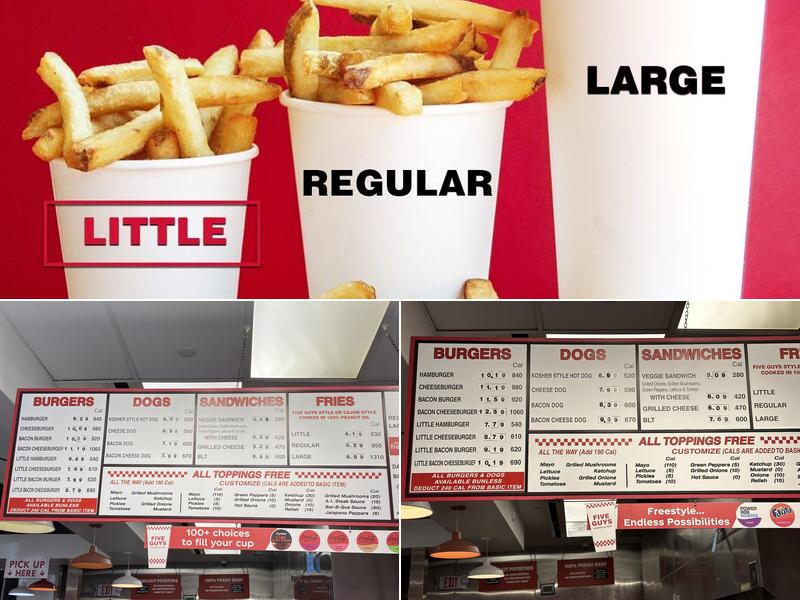 Five Guys Menu