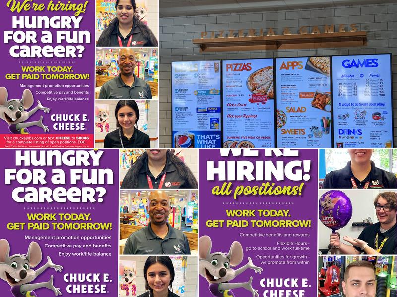 Chuck E. Cheese Menu