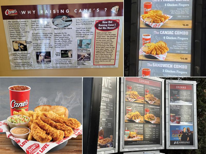 Raising Cane's Chicken Fingers Menu