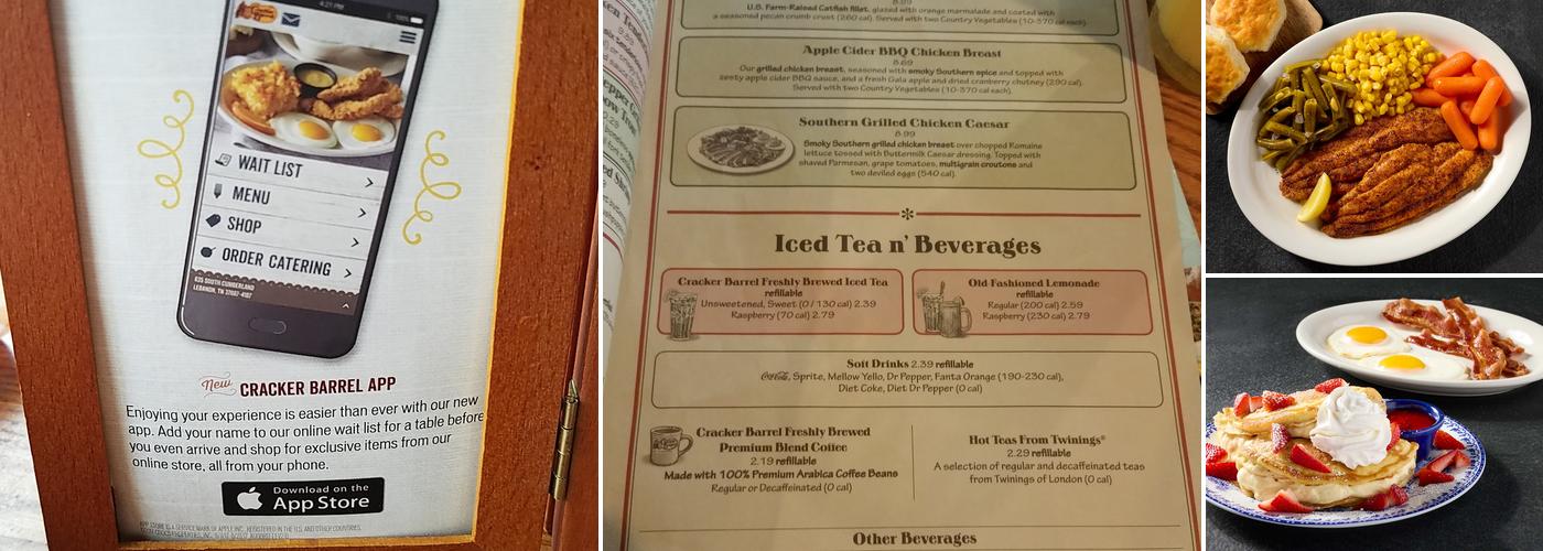Cracker Barrel Old Country Store Menu